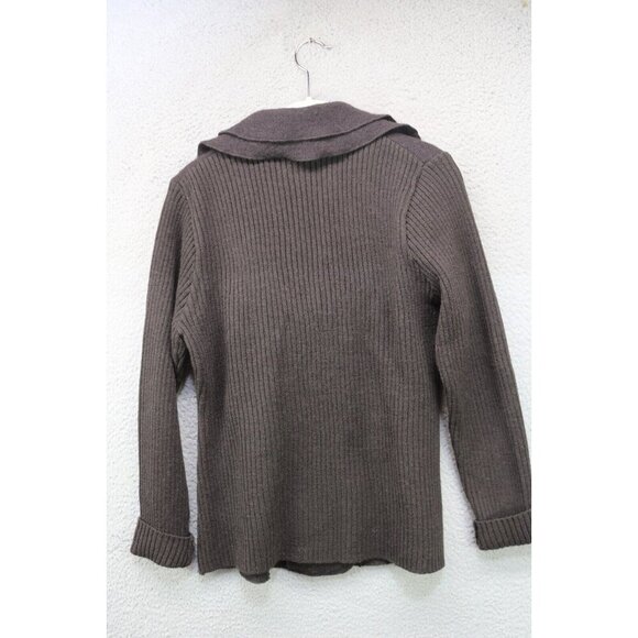 Marina Luna 100% Wool Shell Ruffled Sweater-Size Medium - Picture 8 of 10